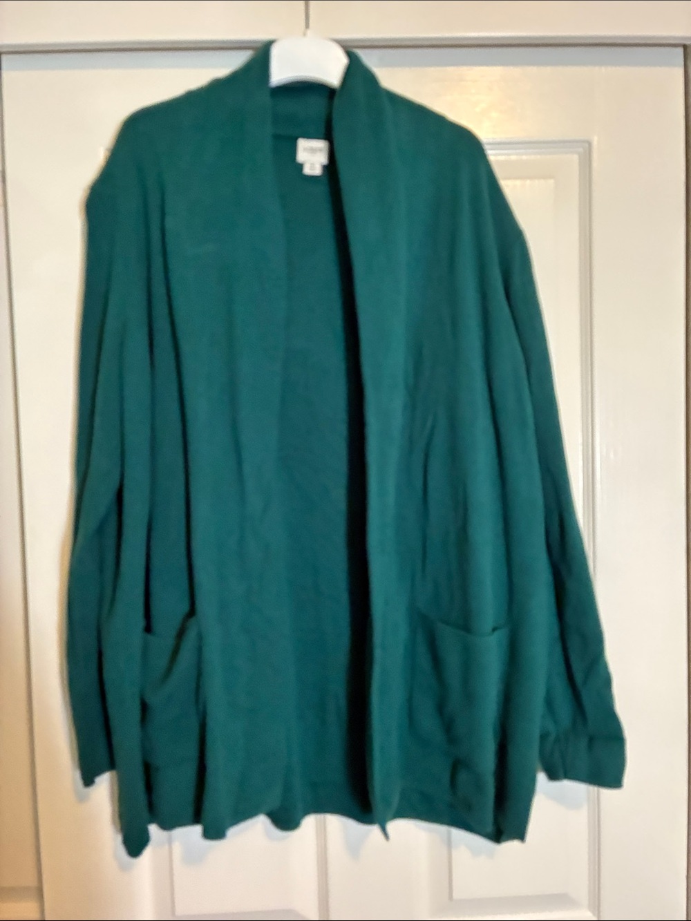 J. Crew Open-Front Teal Green Cardigan